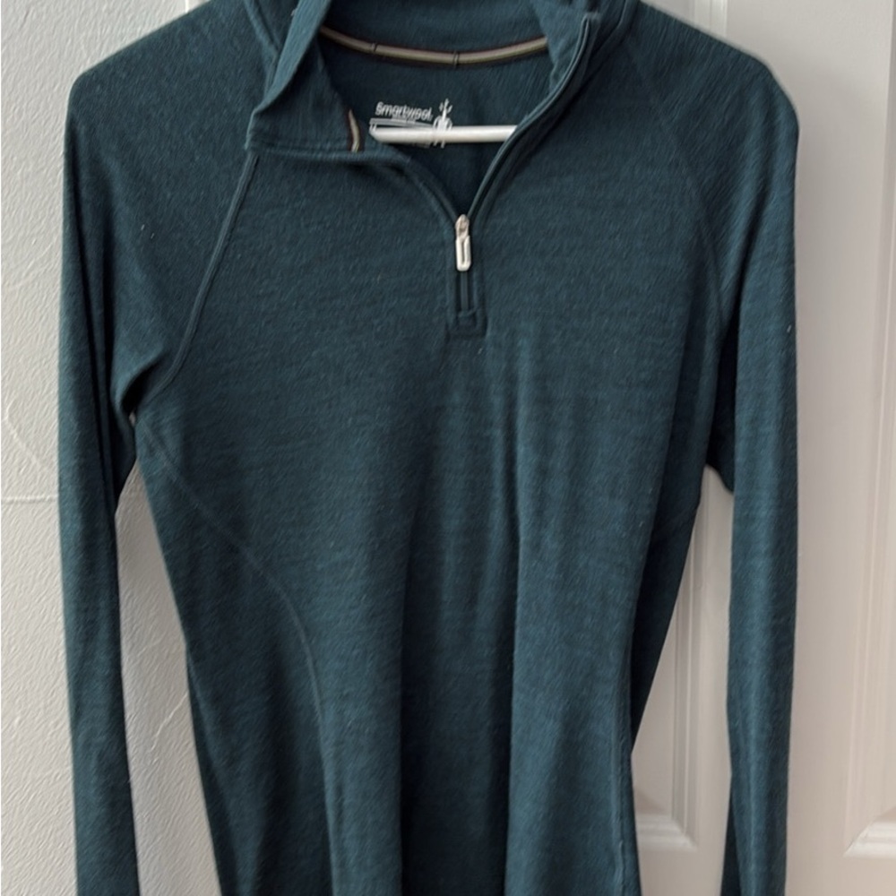 Smartwool Dark Green Quarter-Zip Pullover
